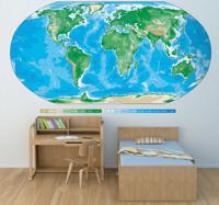 Sticker wereldkaart kleur atlas - thumbnail