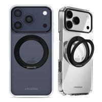 Mobilize MagSafe Compatible 360 Rotating Ring Stand Case Apple iPhone 17 Pro Max Clear/Black