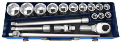 Expert by Facom metrische doppenset 3/4" | 18-delig | incl. koffer | E194683 - E194683