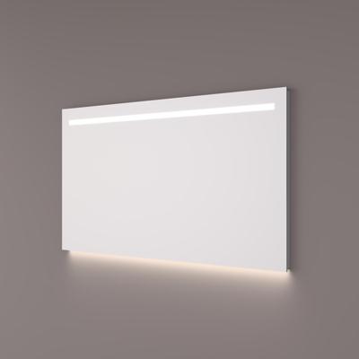 HIPP Design spiegel Basic Line Recht - Horizontale LED Baan en Indirecte Verlichting - 140 x 70 x 3 cm - Spiegelverwarming en Infrarood Sensor Dimmer