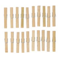 Bamboe wasknijpers - 20x - hout - 9 cm   -