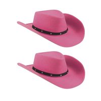 2x Roze cowboyhoeden Wichita voor dames - thumbnail