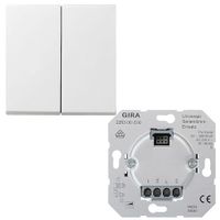 Gira Serie Tastdimmer Systeem 3000 - 540200 20-210W met dim drukknop zuiverwit glanzend