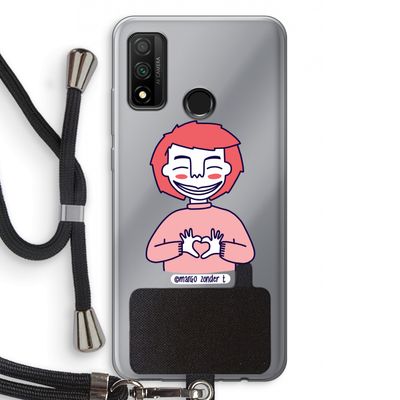 Hartje: Huawei P Smart (2020) Transparant Hoesje met koord