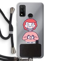 Hartje: Huawei P Smart (2020) Transparant Hoesje met koord