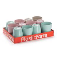 Plasticforte Drinkglazen - 12x - gekleurd - kunststof - 400 ml - herbruikbaar - waterglazen