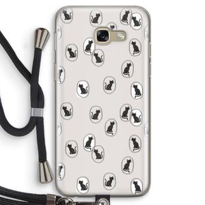 Miauw: Samsung Galaxy A5 (2017) Transparant Hoesje met koord