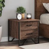 Nachtkastjes 2 st 40x41x40 cm bewerkt hout bruin eikenkleurig