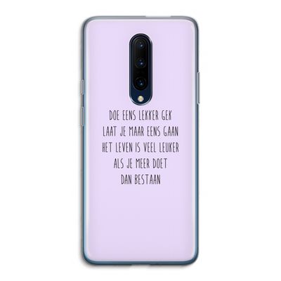 Gek: OnePlus 7 Pro Transparant Hoesje
