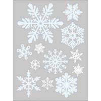 Kerst raamstickers sneeuwvlokken - vel van 34 x 28 cm - raamdecoratie