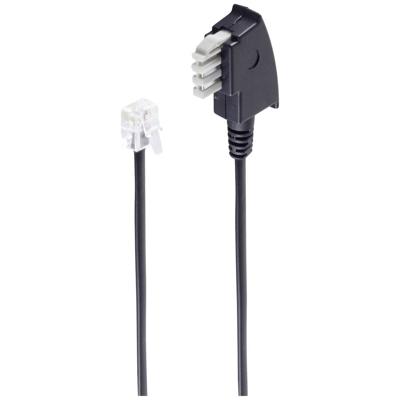 Shiverpeaks Fax Aansluitkabel [1x Telefoonstekker Duitsland (TAE-N) - 1x RJ11-stekker 6p2c] 15 m Zwart