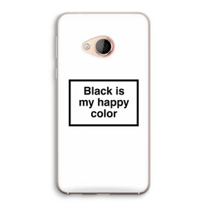 Black is my happy color: HTC U Play Transparant Hoesje
