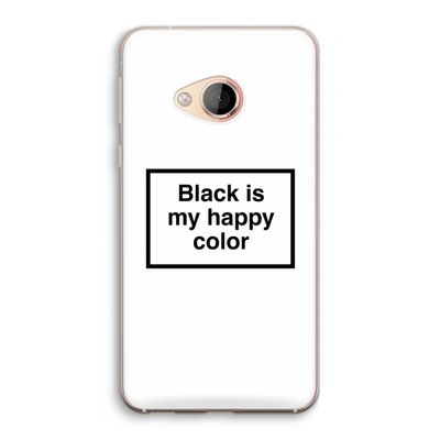 Black is my happy color: HTC U Play Transparant Hoesje