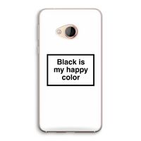 Black is my happy color: HTC U Play Transparant Hoesje