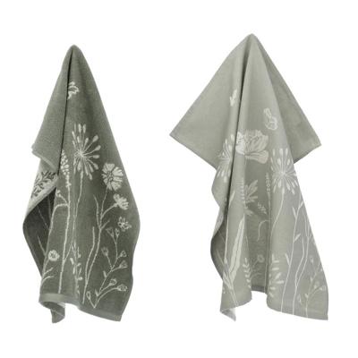 Thee- en keukendoek Wild Flowers Green
