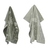 Thee- en keukendoek Wild Flowers Green