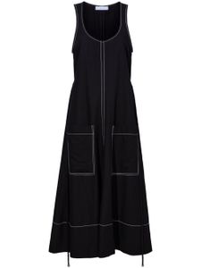 Proenza Schouler White Label robe mi-longue Lucy à coupe trapèze - Noir