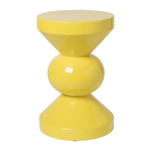 Bijzettafel diabolo - geel - ø33x50 cm