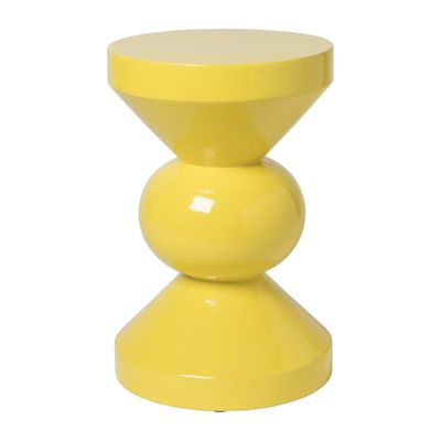 Bijzettafel diabolo - geel - ø33x50 cm