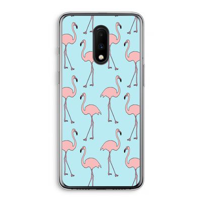 Anything Flamingoes: OnePlus 7 Transparant Hoesje