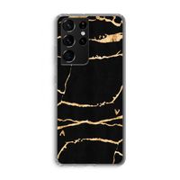 Gouden marmer: Samsung Galaxy S21 Ultra Transparant Hoesje