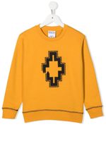 Marcelo Burlon County Of Milan Kids sweat en coton à logo imprimé - Jaune