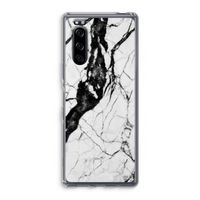 Witte marmer 2: Sony Xperia 5 Transparant Hoesje