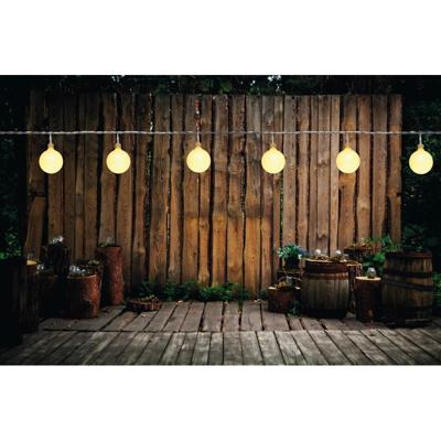 Lichtsnoer - 3x - 50 LED bollen lampjes - warm wit - 10 meter - buiten - tuinverlichting - feestverl