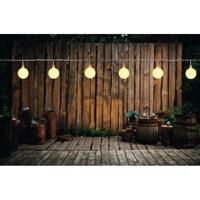Lichtsnoer - 3x - 50 LED bollen lampjes - warm wit - 10 meter - buiten - tuinverlichting - feestverl