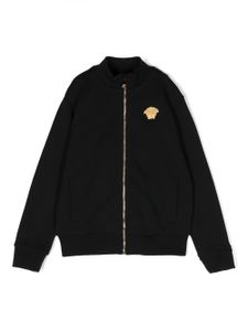 Versace Kids sweat zippé à patch Medusa - Noir