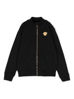 Versace Kids sweat zippé à patch Medusa - Noir