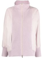 Herno knitted-panels zip-up jacket - Rose - thumbnail