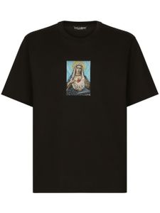 Dolce & Gabbana t-shirt en coton à imprimé graphique - Noir