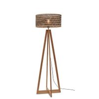 GOOD&MOJO Vloerlamp Java - Bamboe|Zwart - 50x50x145cm