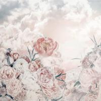 Fotobehang - Blossom Clouds 250x250cm - Vliesbehang