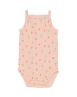 HEMA Romper Katoen Met Stretch Bloemen Roze (roze)