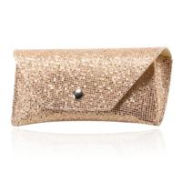 Brillenkoker met Pailletten - Beige
