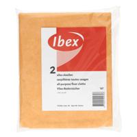 Viscose Dweilen - 2x stuks - 60 x 50 cm - schoonmaakdoeken - oranje