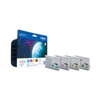 Brother Inktcartridge LC-970 Origineel Combipack Zwart, Cyaan, Magenta, Geel LC970VALBP - thumbnail