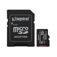 Micro SD geheugenkaart met adapter Kingston SDCS3/64GB 64 GB