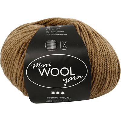 Creativ Company Wolgaren, l: 125 m, lichtbruin, 100 gr/ 1 bol