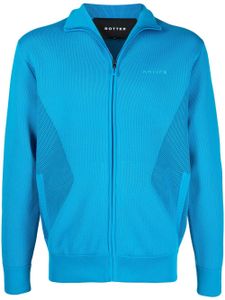 Botter sweat zippé à logo brodé - Bleu