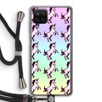 Musketon Unicorn: Samsung Galaxy A12 Transparant Hoesje met koord