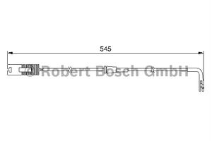 Waarschuwingscontact, remvoering-/blokslijtage achter AP195