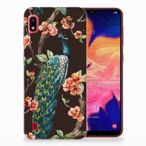 Samsung Galaxy A10 TPU Hoesje Pauw met Bloemen