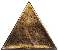 Wandtegel driehoek Terre D'Azur CIMA 13x11cm brons / goud glans