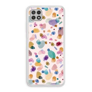 Terrazzo Memphis Pink: Samsung Galaxy A22 4G Transparant Hoesje