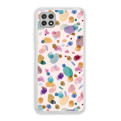 Terrazzo Memphis Pink: Samsung Galaxy A22 4G Transparant Hoesje