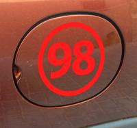 Decoratie stickers auto euro 98 Decoratie stickers auto euro 98
