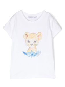 Patachou t-shirt en coton à imprimé graphique - Blanc